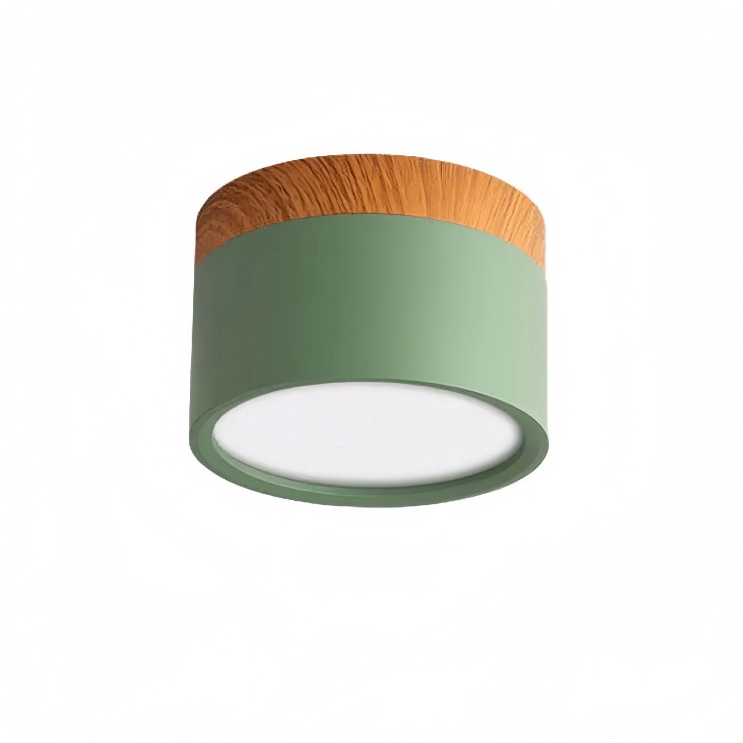 Morandia Nordic LED Ceiling Light Cylinder - Metal/Wood for Hallway