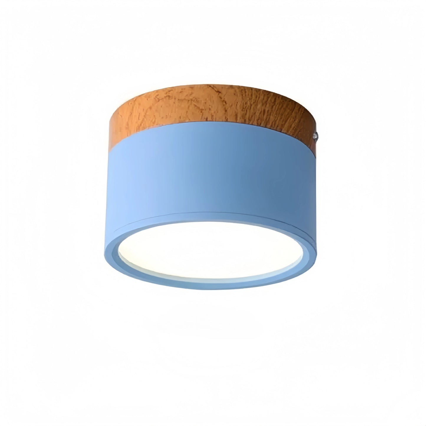 Morandia Nordic LED Ceiling Light Cylinder - Metal/Wood for Hallway