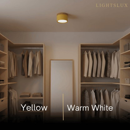 Morandia Nordic LED Ceiling Light Cylinder - Metal/Wood for Hallway