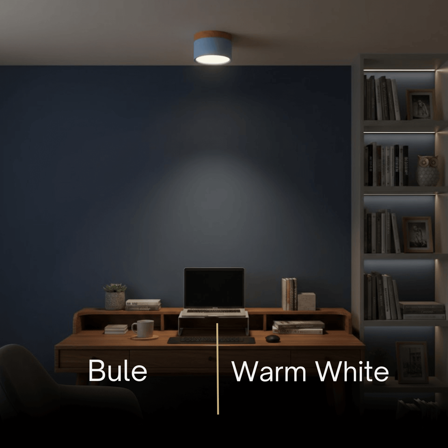 Morandia Nordic LED Ceiling Light Cylinder - Metal/Wood for Hallway