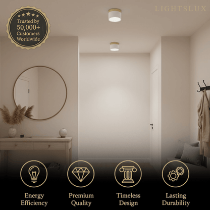 Morandia Nordic LED Ceiling Light Cylinder - Metal/Wood for Hallway