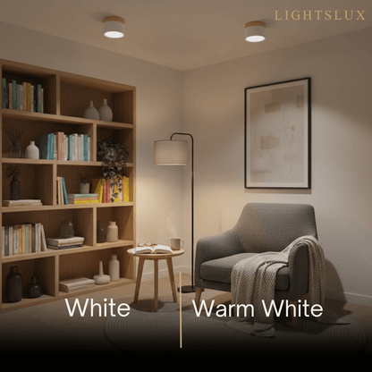 Morandia Nordic LED Ceiling Light Cylinder - Metal/Wood for Hallway