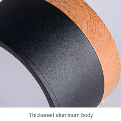 Nordic Cylindrical LED Ceiling Light – Metal/wood Fixture for Hallway