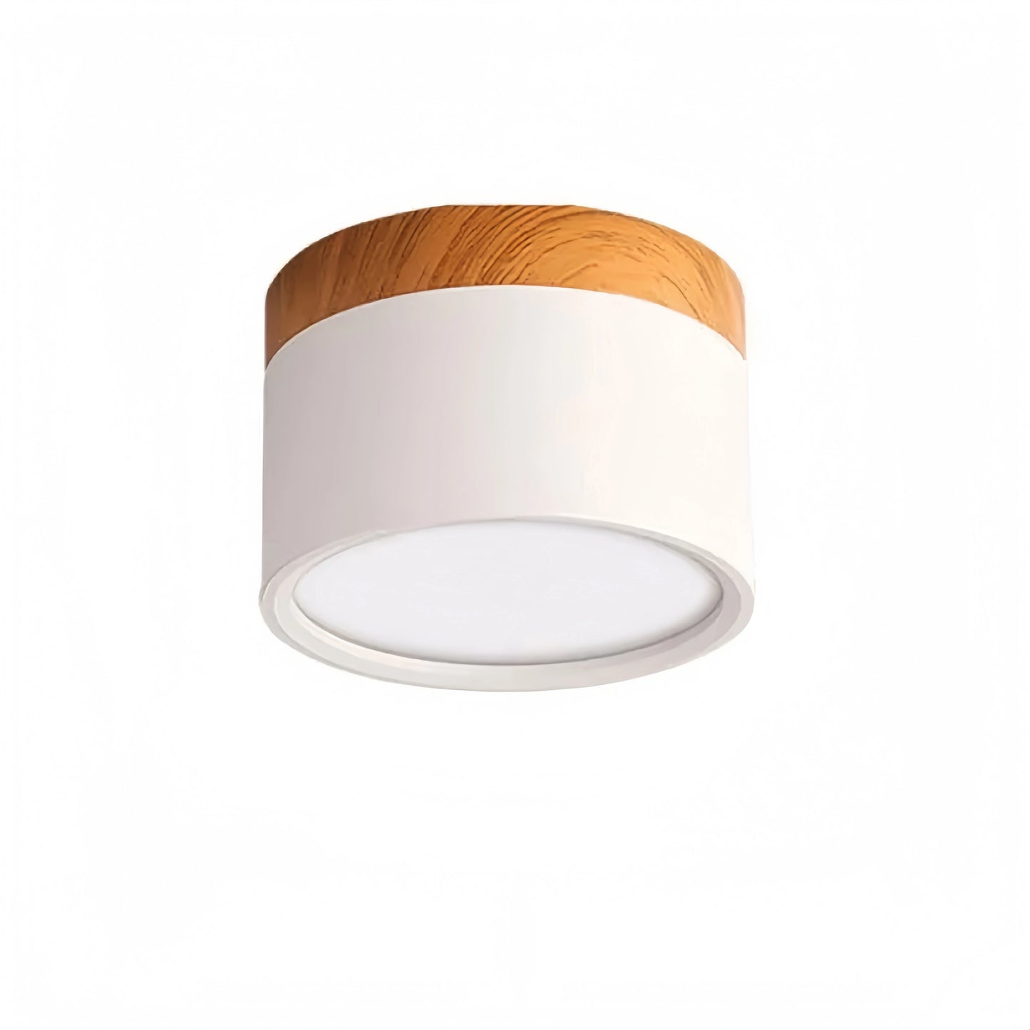 Morandia Nordic LED Ceiling Light Cylinder - Metal/Wood for Hallway