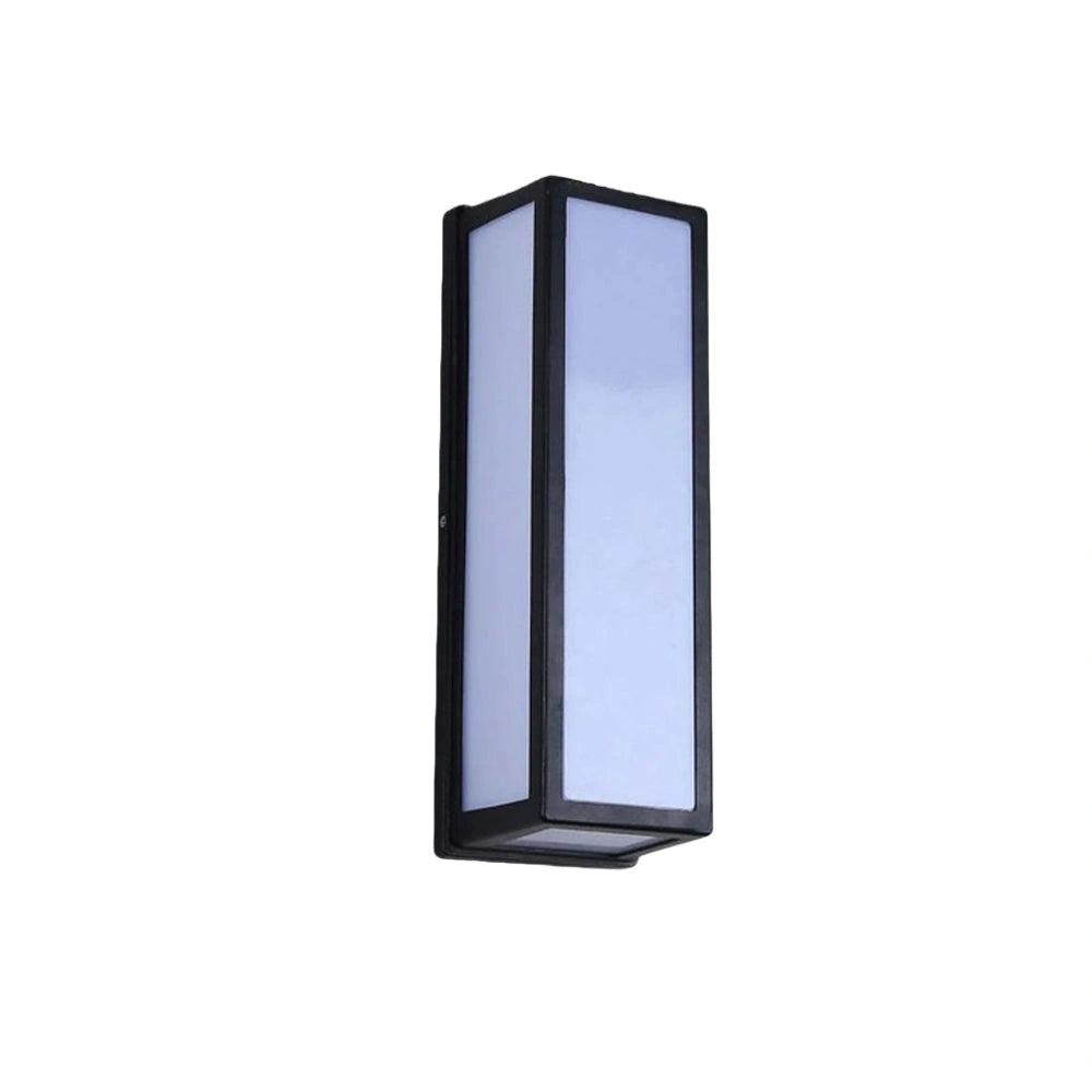 Arcato Modern Outdoor Wall Lamp - Black Metal & Acrylic Rectangular Design for Garden