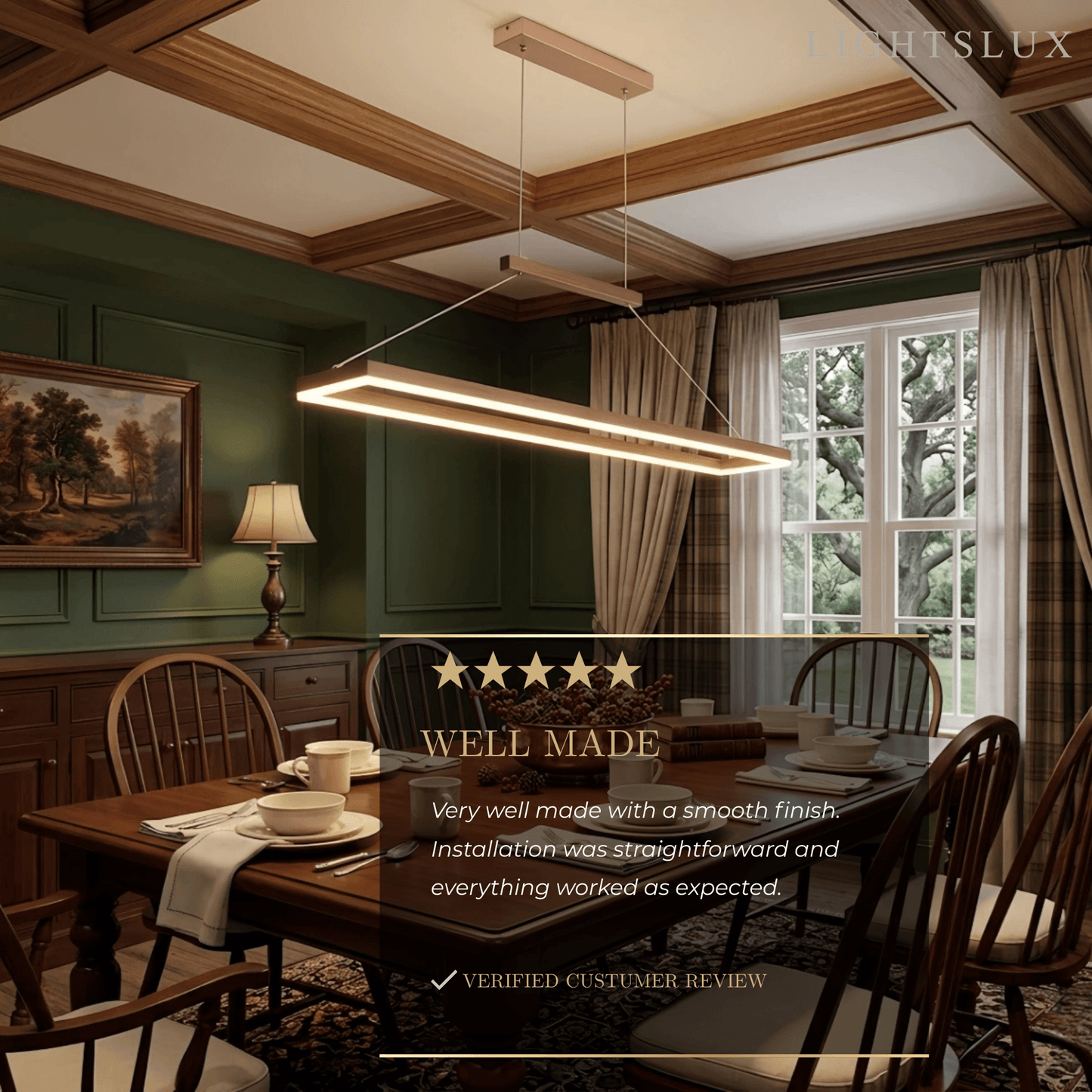 Excelis Luxury Rectangular Pendant Light