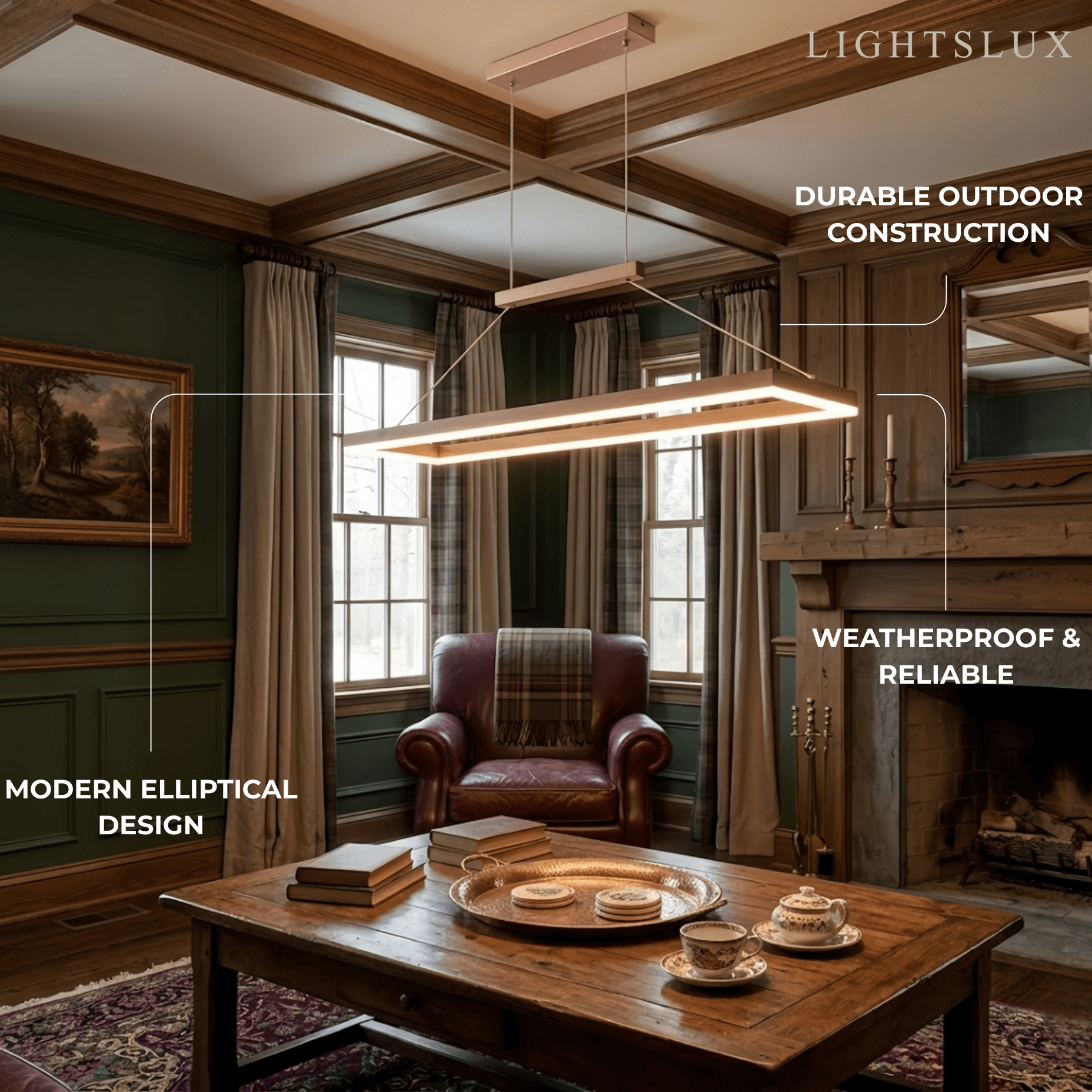 Excelis Luxury Rectangular Pendant Light