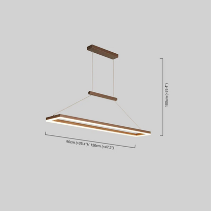 Rectangular Pendant Light Dimension