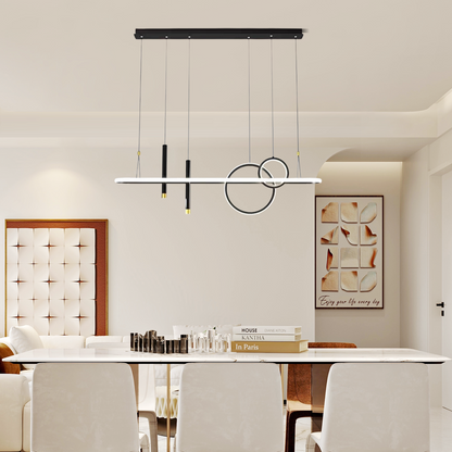 Pendant Light — Black/Gold Metal & Acrylic Dining Room