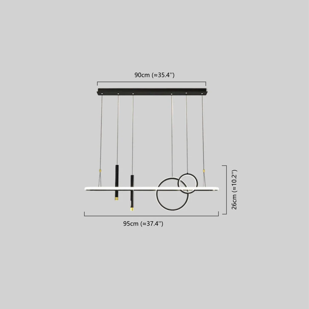 Modern Geometric Pendant Light Dimension
