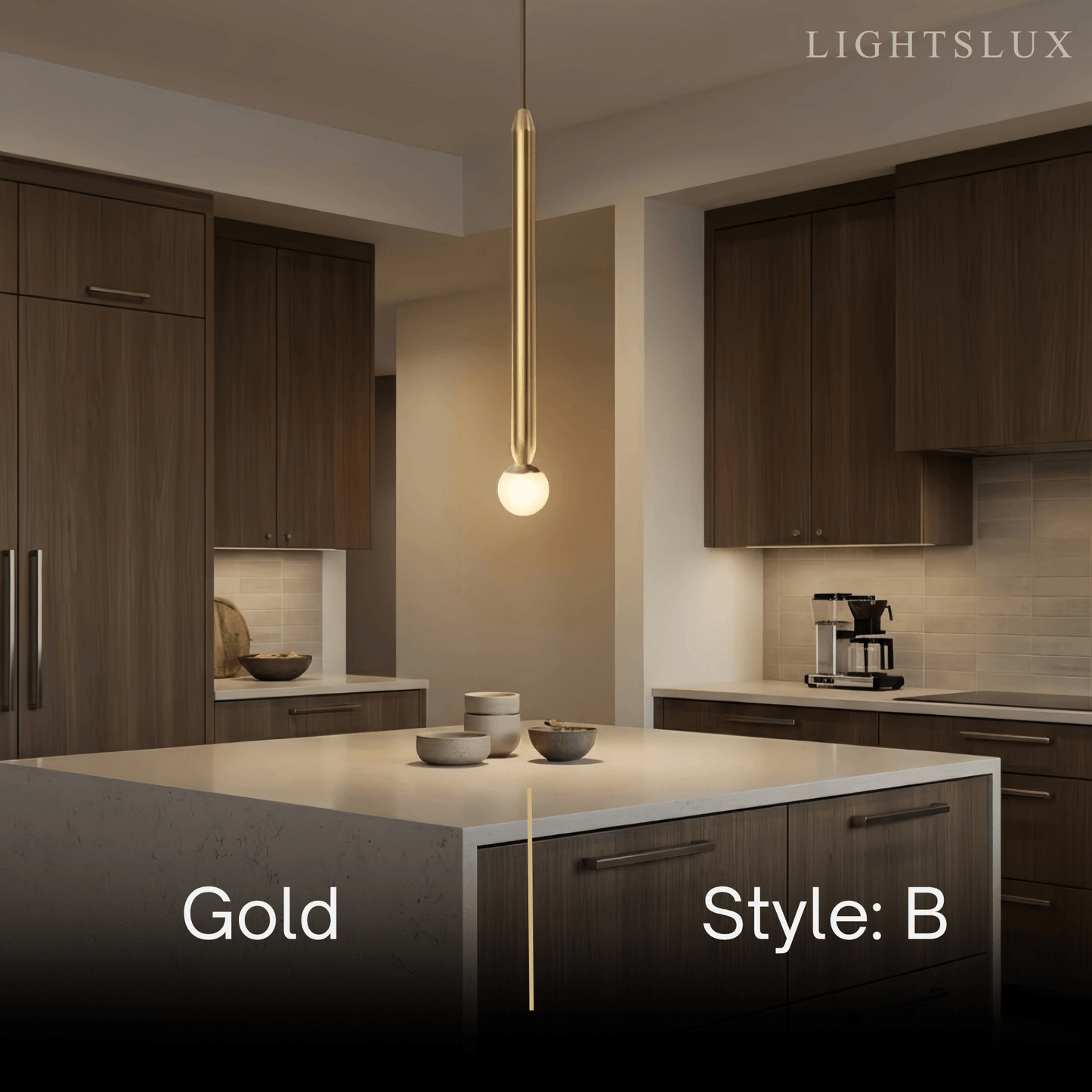 Modern Metal Pendant Light - Linear