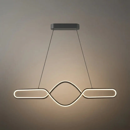 Pendant_Light_Black_Metal_Silica_Gel_Cross_Linear