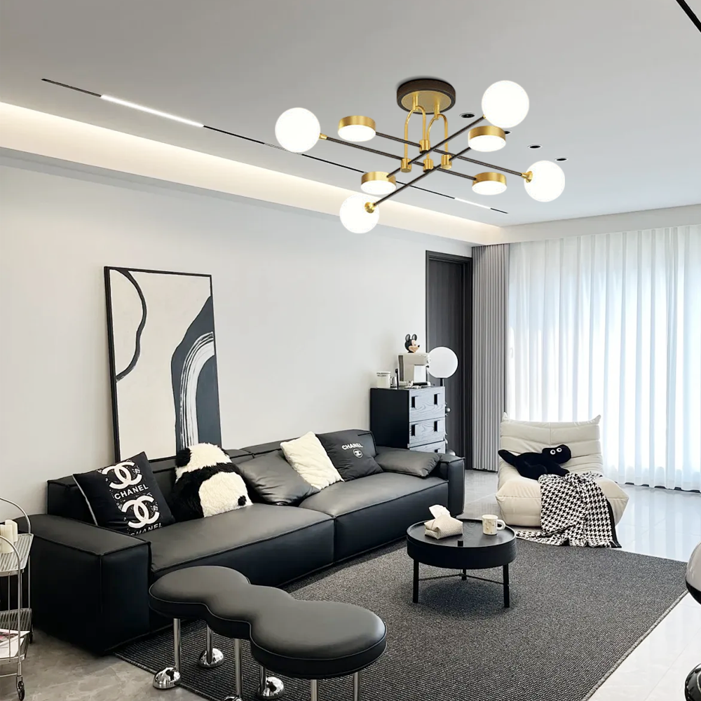 Modern Gold Chandelier 8 Heads