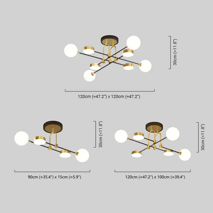 Modern Gold Chandelier Dimension