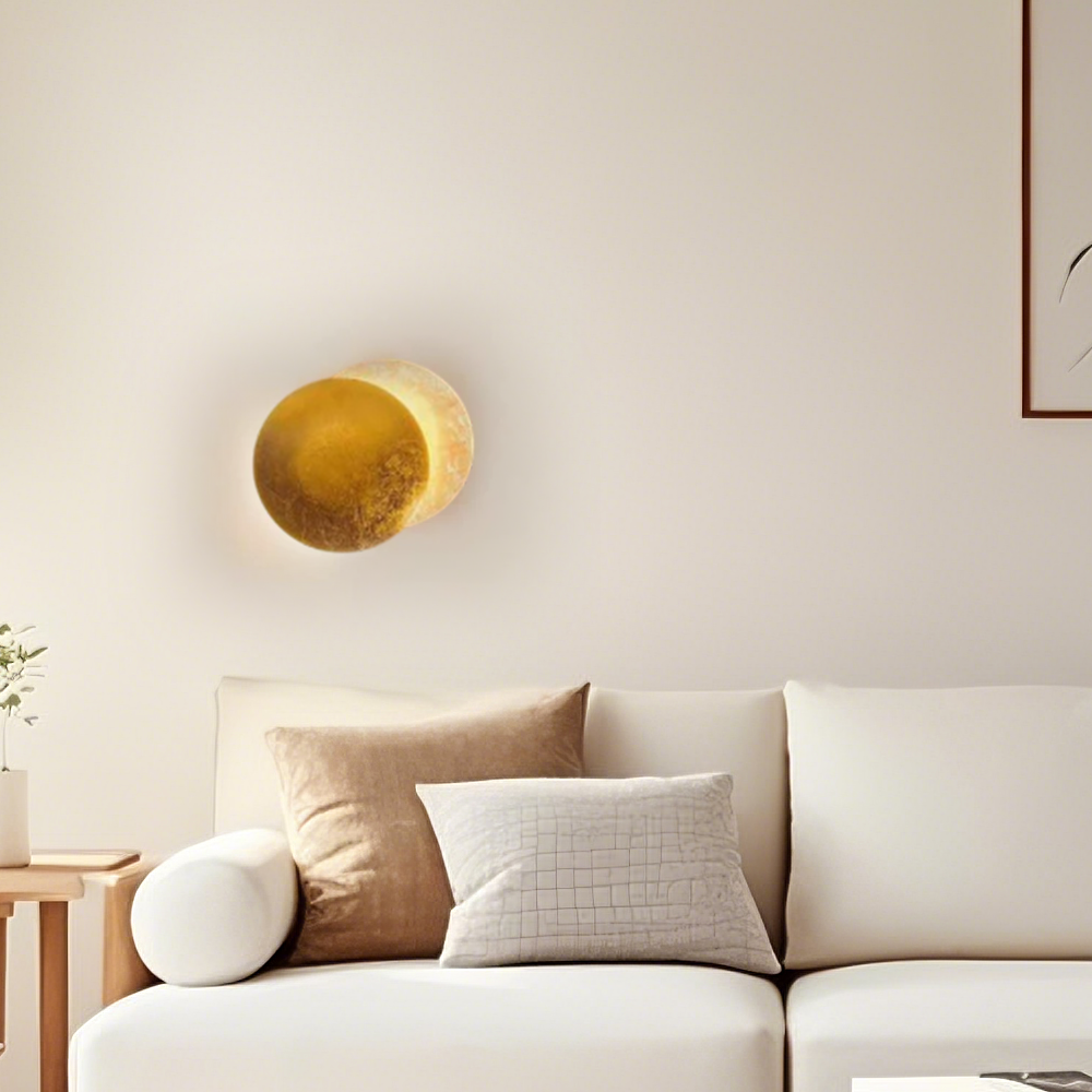 Nordic Gold Wall Lamp Moon for Living Room