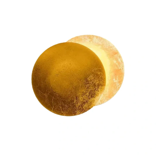 Lunara Nordic Moon LED Wall Lamp – Metal Gold/Red Copper for Bedroom