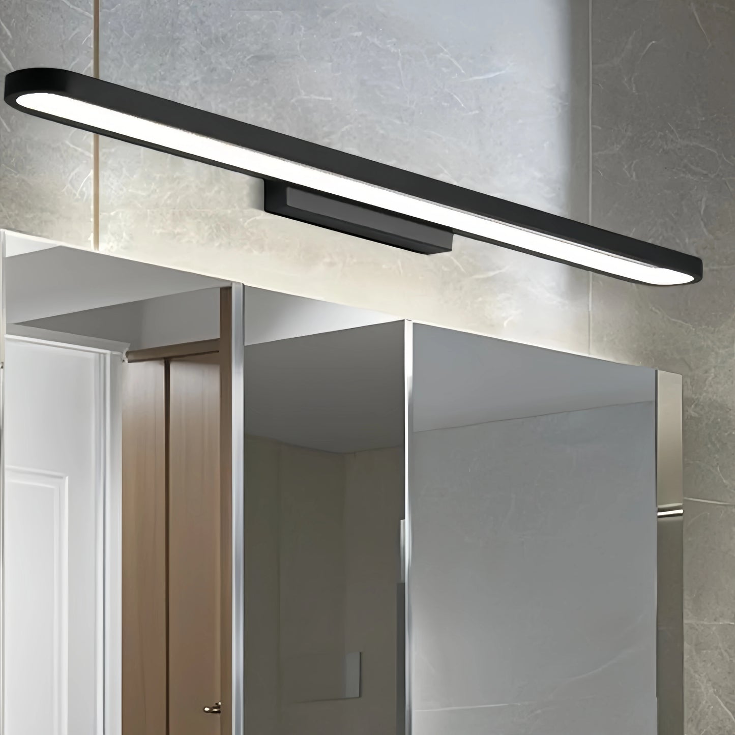 Arcato Modern Elliptical Wall Lamp – Black or Coffee Metal for Bathroom/Bedroom