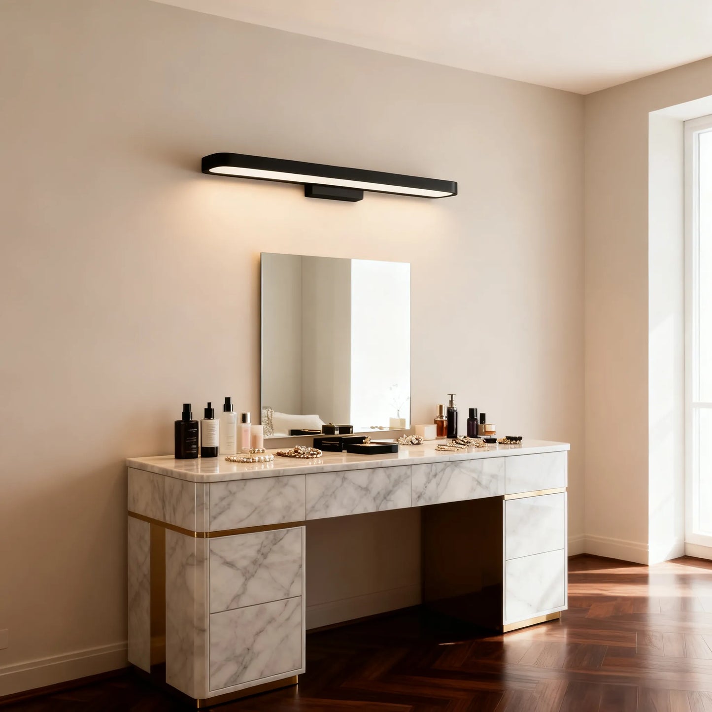 Modern Elliptical Wall Lamp – Black 