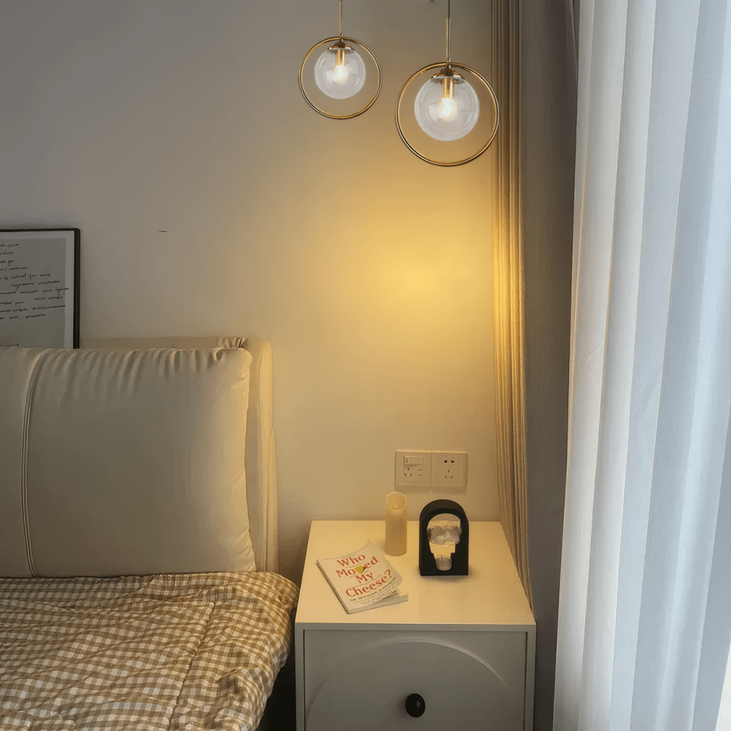 Modern Clear Bubble Pendant Light for bedroom