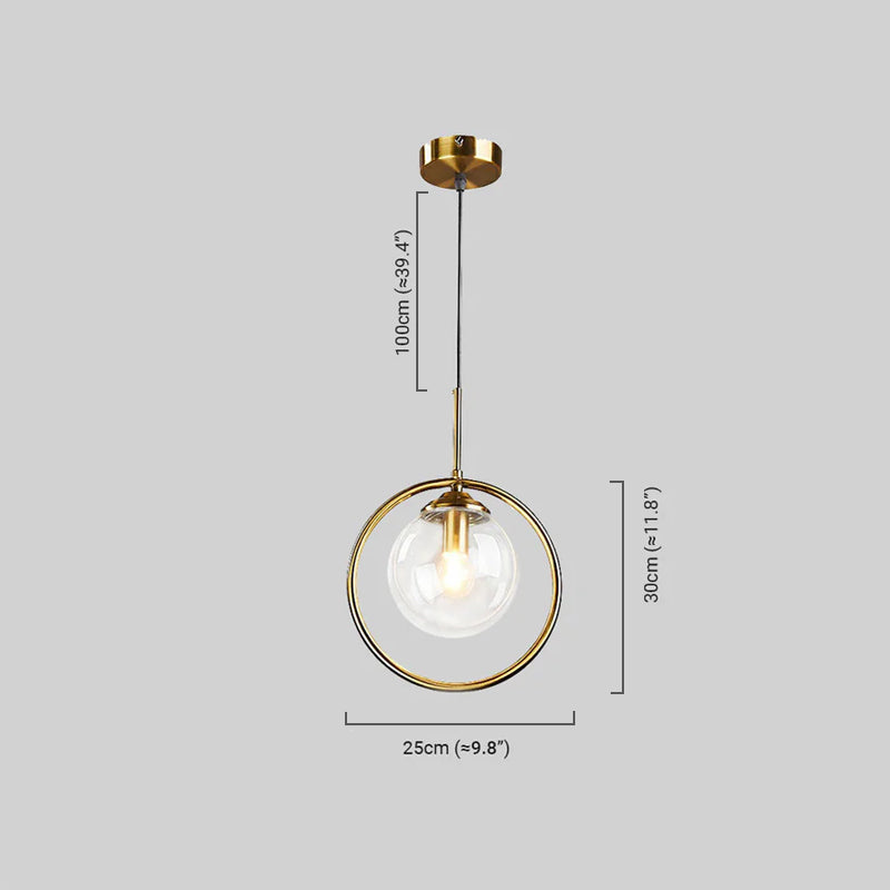Modern led Bubble Pendant Light with dimensions