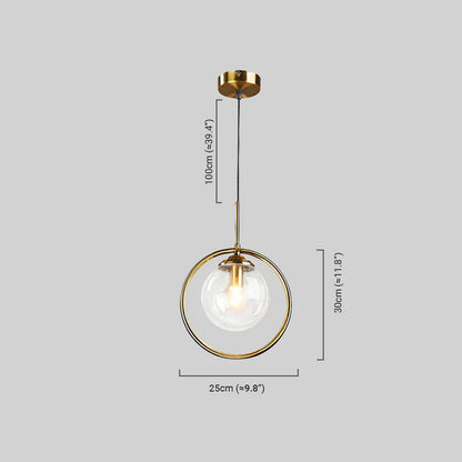 Modern led Bubble Pendant Light with dimensions