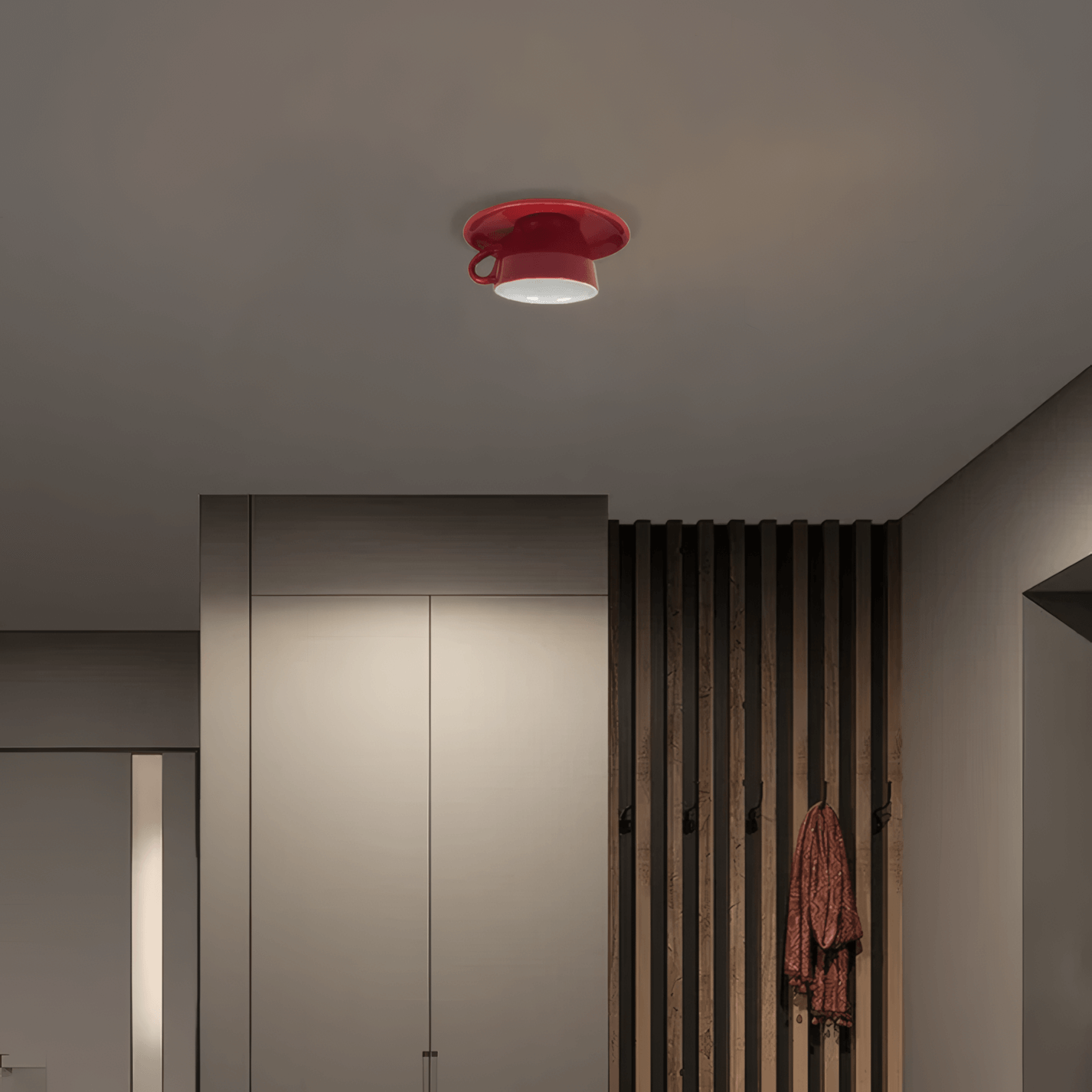 Black Art Deco Ceramic Ceiling Light for Bedroom