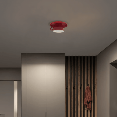 Black Art Deco Ceramic Ceiling Light for Bedroom