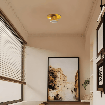 Black Art Deco Ceramic Ceiling Light for Bedroom