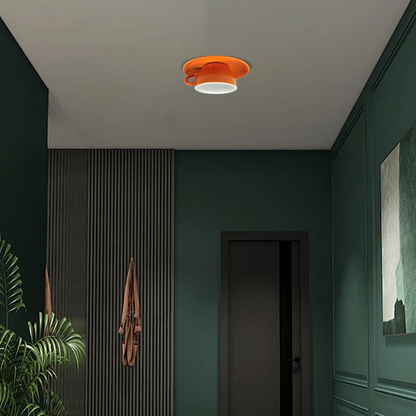 Black Art Deco Ceramic Ceiling Light for Bedroom