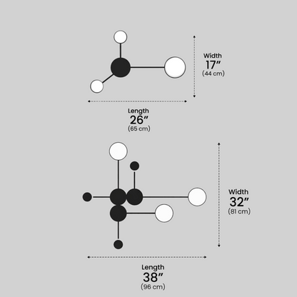 Minimalist Link Linear Node Wall Light – Glowing Dots for Modern Interiors
