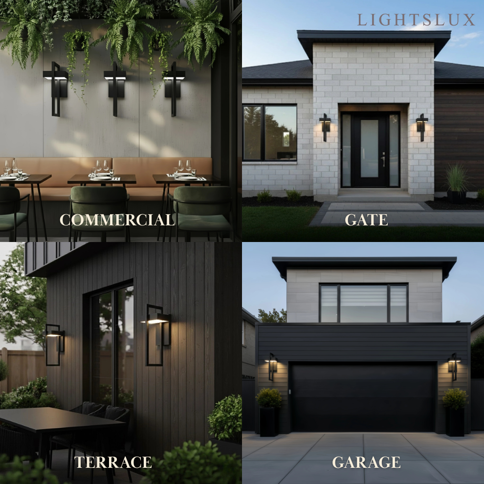 Arcato Minimalist Outdoor Wall Sconce - Waterproof Light in 3 Size for Outdoor