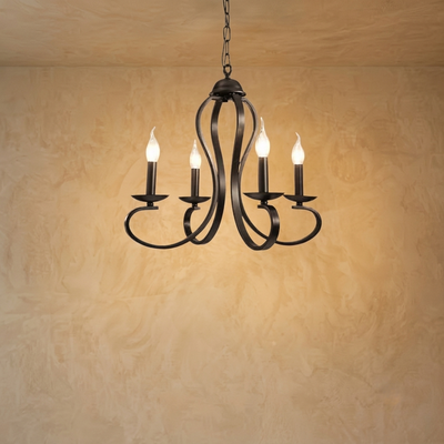 Lámpara de araña vintage Excelis con múltiples luces metálicas para comedor/sala de estar