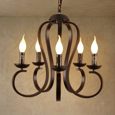 Lámpara de araña vintage Excelis con múltiples luces metálicas para comedor/sala de estar
