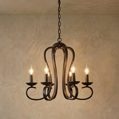 Lámpara de araña vintage Excelis con múltiples luces metálicas para comedor/sala de estar