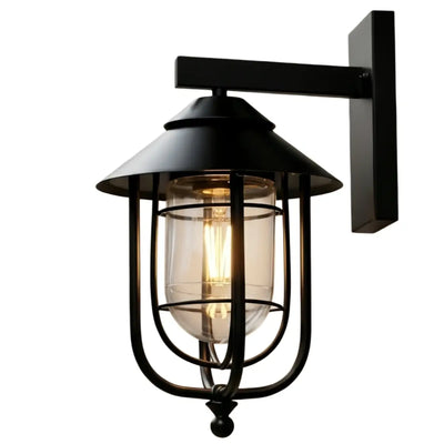 Aplique de pared industrial para exteriores Irondale: luz impermeable para jardín
