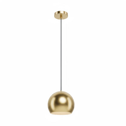 Excelis Modern Dome Pendant Light – Brushed Gold/Matte Black for Kitchen Island