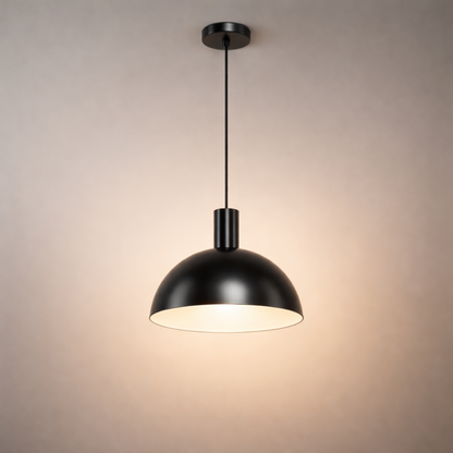 Irondale Mid-Century Pendant Light – Solid Brass in Brushed Gold/Black Matte for Dining Room