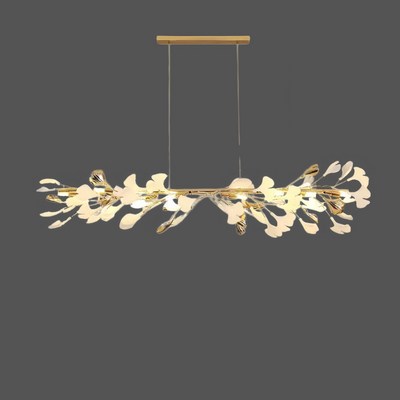 Lámpara de araña Excelis Art Déco - Cerámica/Metal dorado para sala de estar