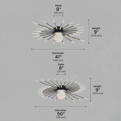 Nebula Modern Ceiling Light – Natural Curves Semi-Flush Mount Coastal Ambiance Ceiling Light