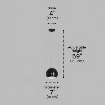 Excelis Modern Dome Pendant Light – Brushed Gold/Matte Black for Kitchen Island