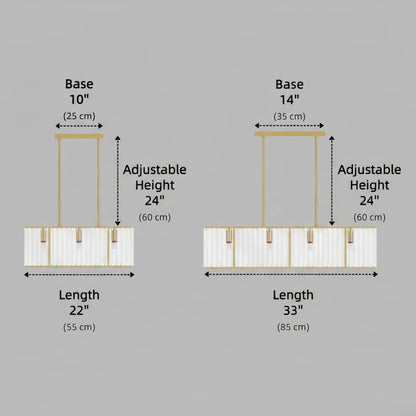 Excelis Modern Linear Chandelier – Metallic Accents for Refined Luxury Interiors