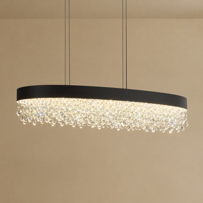Lámpara Colgante Excelis Royal Crystal - Isla de Comedor/Cocina de 4 Colores