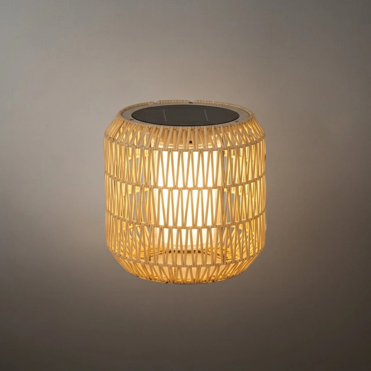 Zenno Landhaus-Außenleuchte - Laterne aus Holz und Metall/Rattan