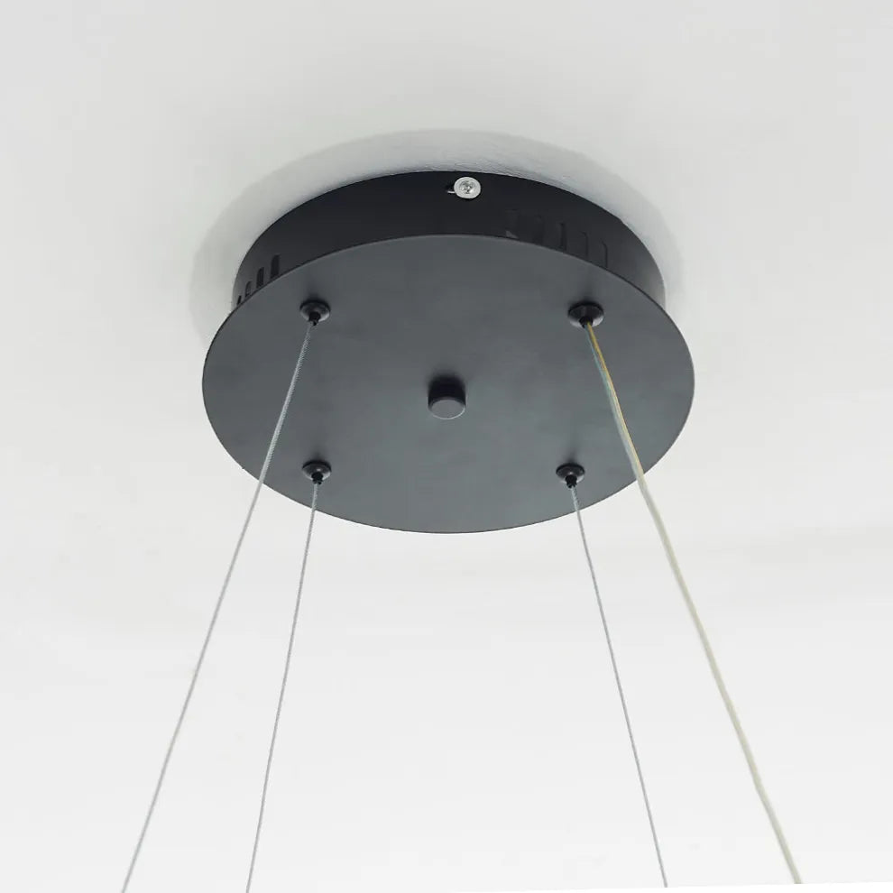 Modern LED Ring Pendant Light — White