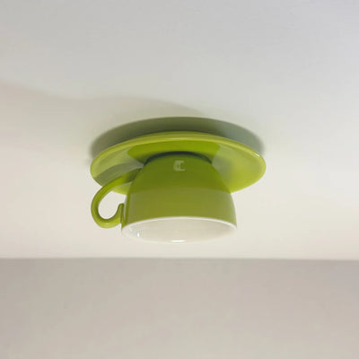 Black Art Deco Ceramic Ceiling Light for Bedroom