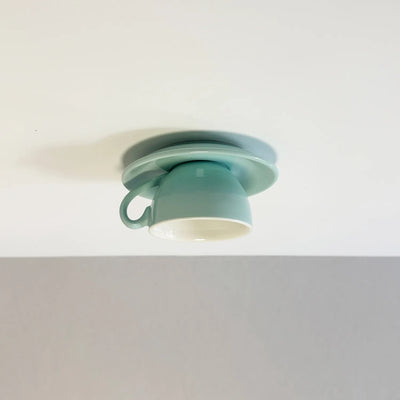 Black Art Deco Ceramic Ceiling Light for Bedroom