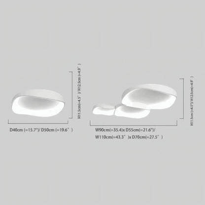  LED Flush Mount Ceiling Light – Metal /Acrylic for Living Room