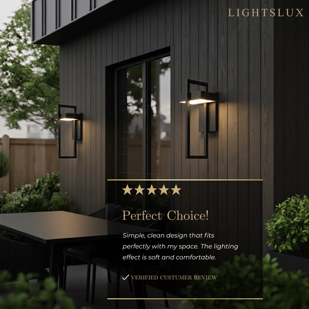 Arcato Minimalist Outdoor Wall Sconce - Waterproof Light in 3 Size for Outdoor