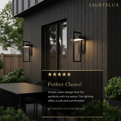 Arcato Minimalist Outdoor Wall Sconce - Waterproof Light in 3 Size for Outdoor