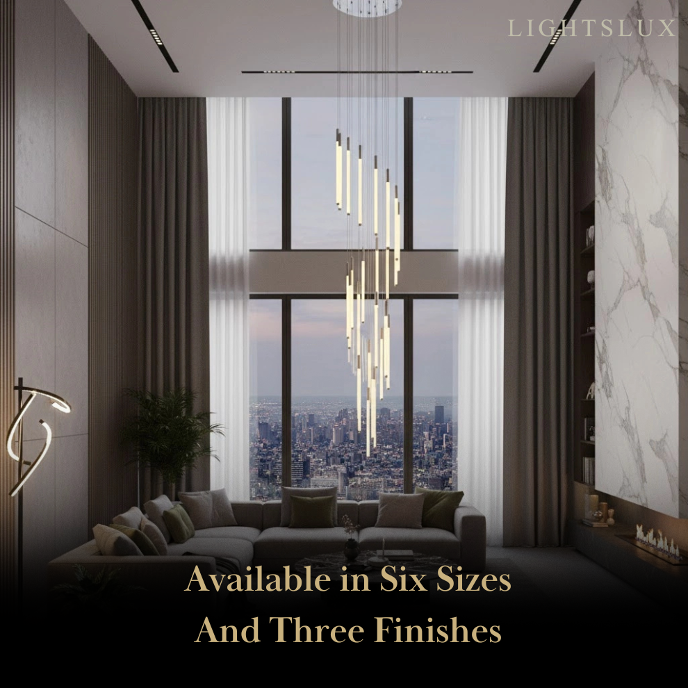 Nebula Multi-Tier Modern Chandelier - Waterfall Design for Staircases & High Ceilings